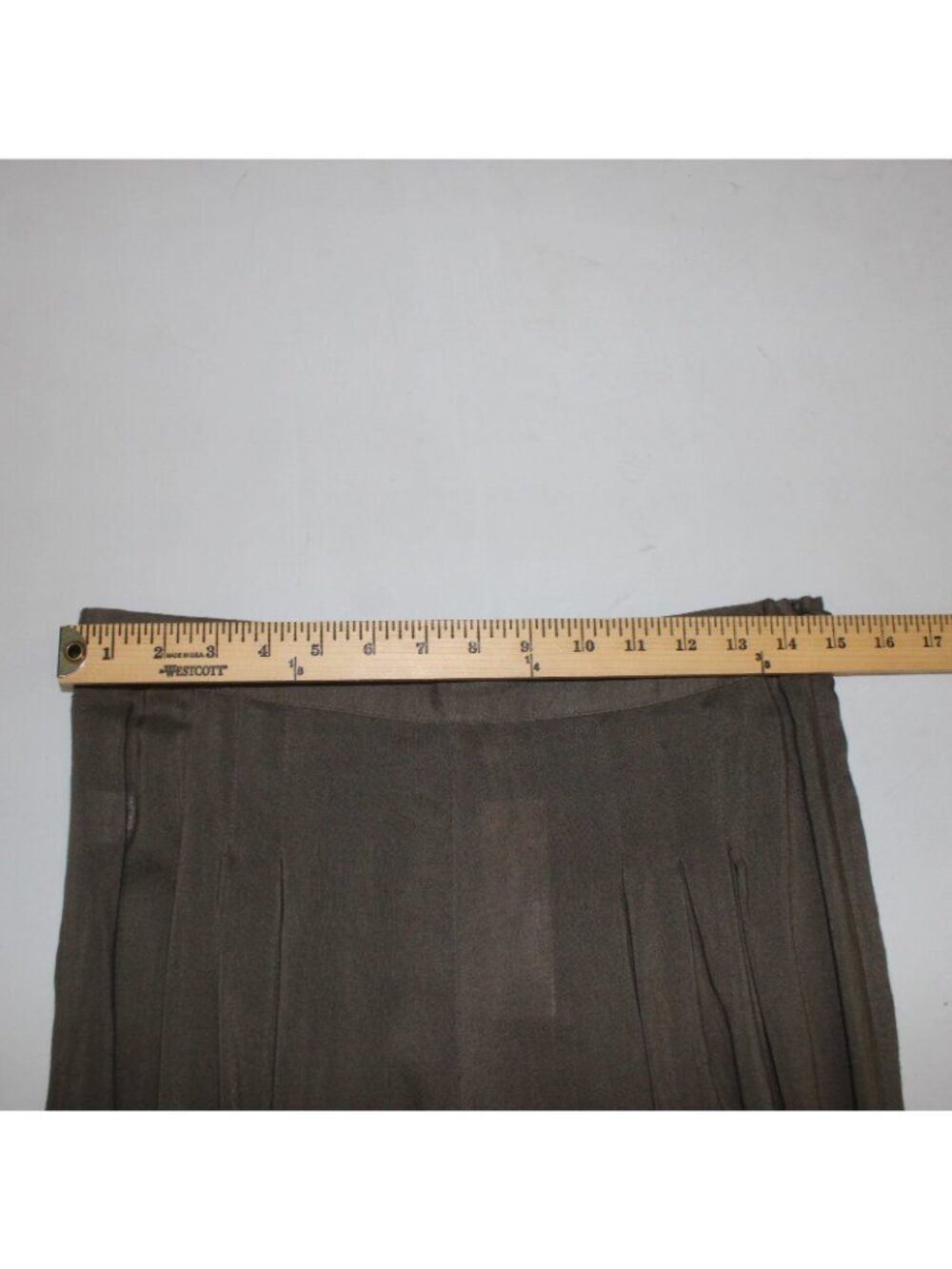 Catwalk Studio Pant $40 Sz L x 31 Moss Green Pleated Sheer Cotton Poly Pant - Picture 10 of 16